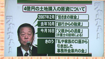 4億円の土地購入の原資を巡る、小沢一郎の説明の変遷 4億円の土地購入の原資を巡る、小沢一郎の説明の変遷